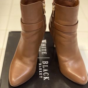 White House black market ankle high heel boots